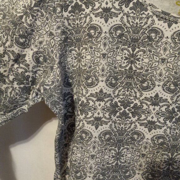 Made for Life XL Long Sleeve Cotton Shirt Women Black/White Design - Picture 7 of 7